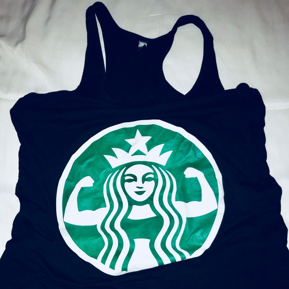 Black workout tank top